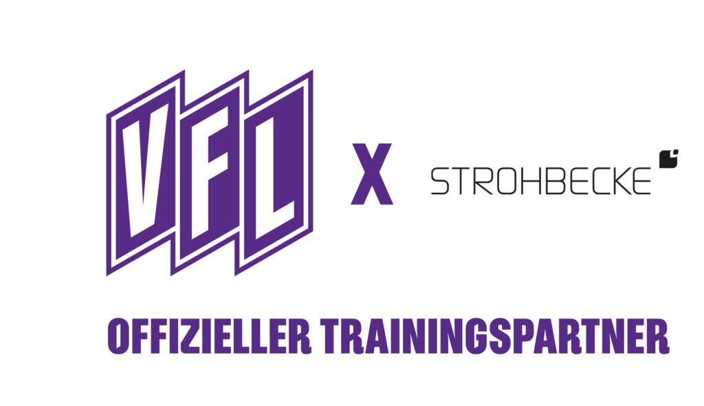 Logo-Kombination von VfL Osnabrück und STROHBECKE mit dem Hinweis „Offizieller Trainingspartner“.